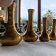 Mid-Century Italian Brutalist Cast Brass Solifleur Vases – Set of 4