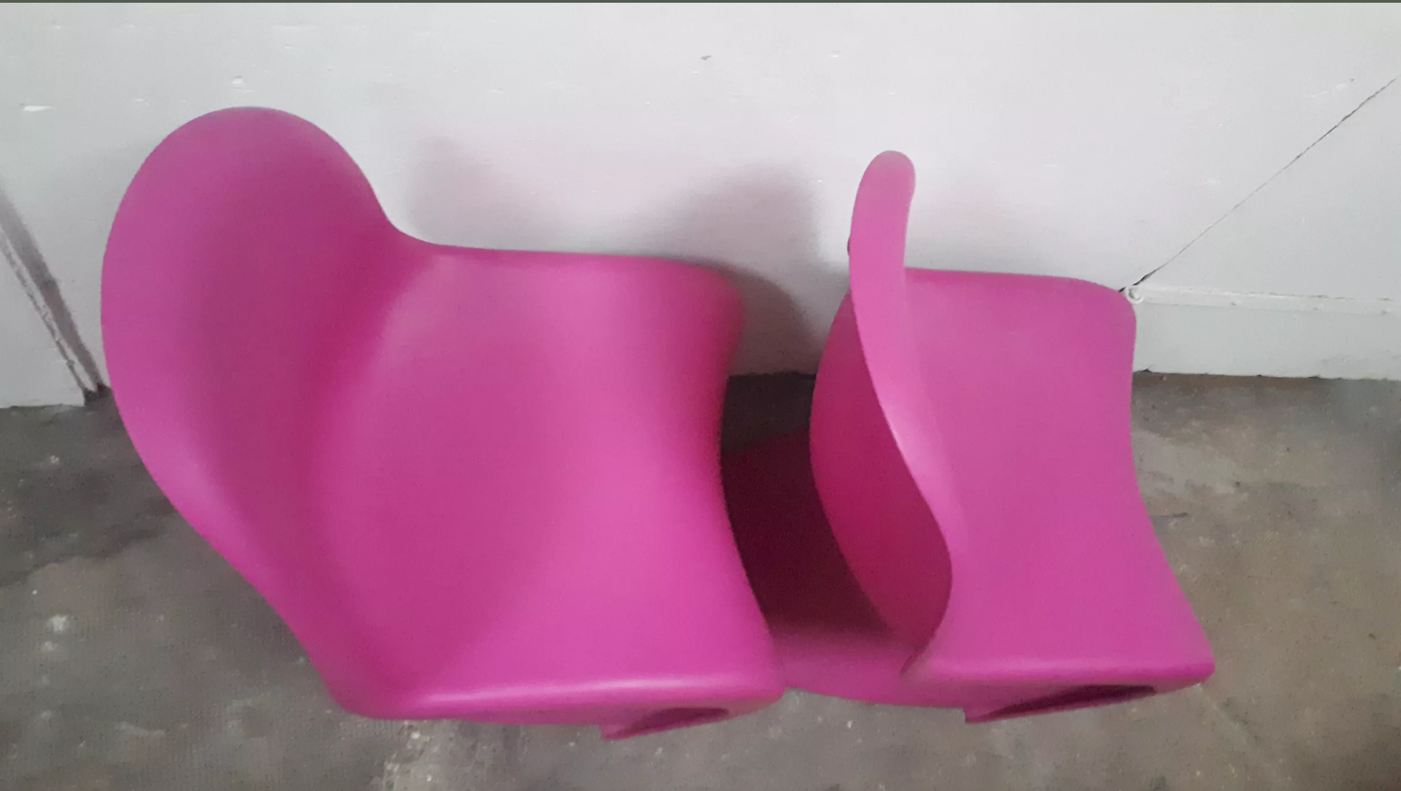 Pair of Panton chairs by Verner Panton, Vitra