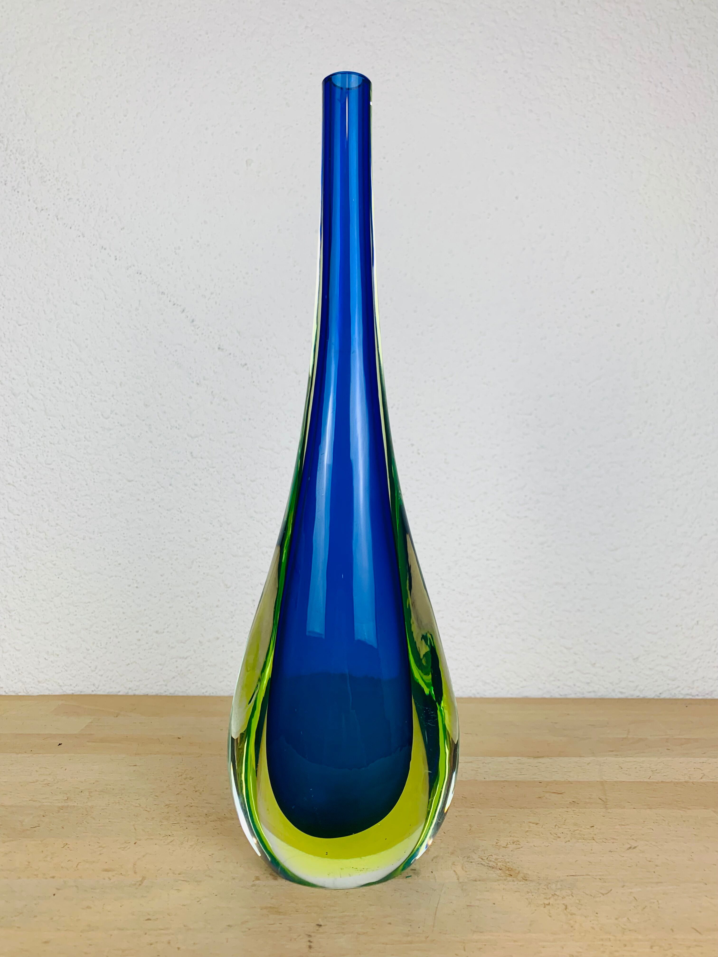 Vase soliflore Sommerso Murano Flavio Poli