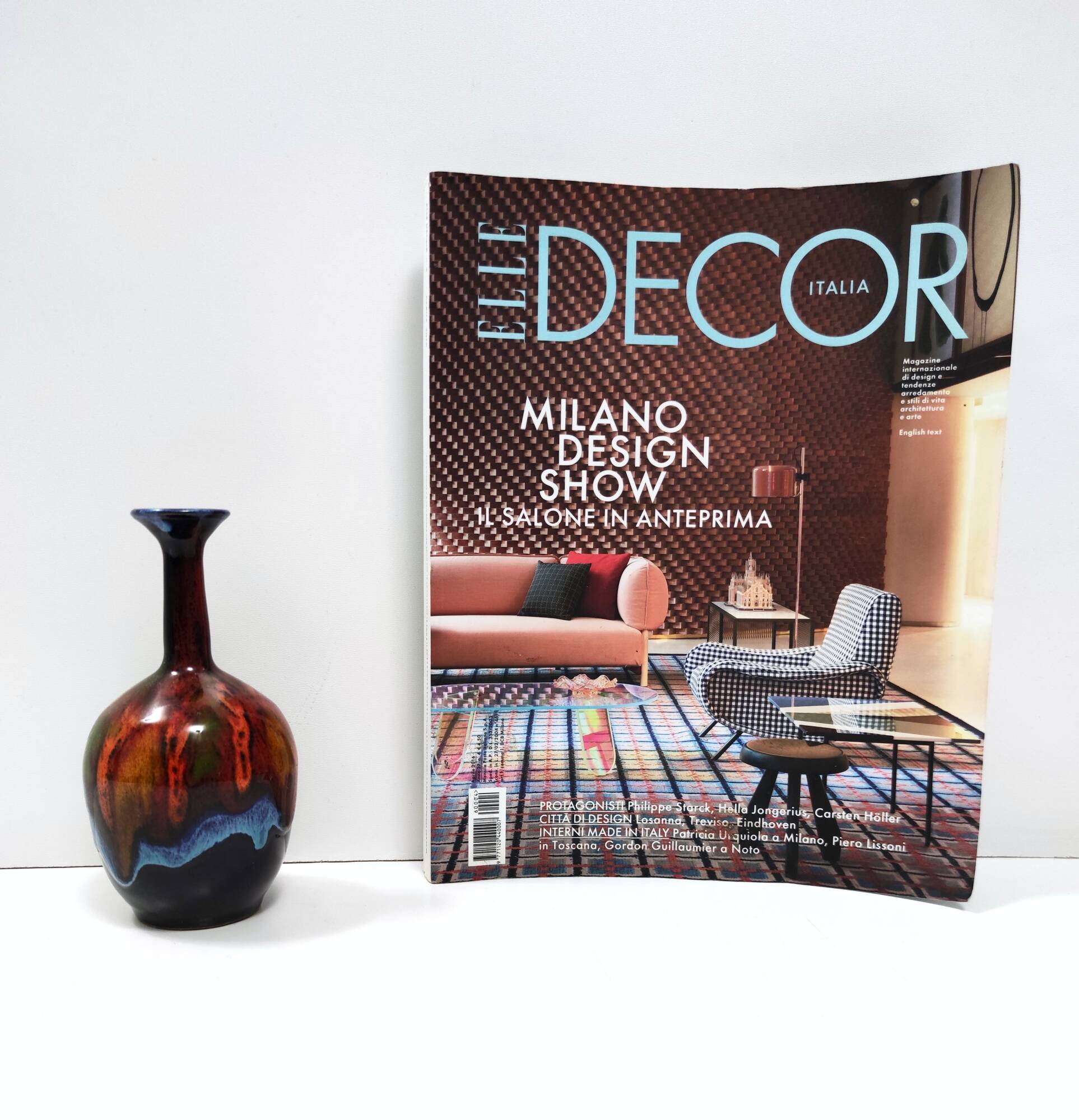 Glazed Earthenware Vase by Giovanni Poggi for San Giorgio Albisola Ceramics