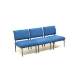 Vintage blue 3-seater sofa/set of 3 armchairs from the 1970s