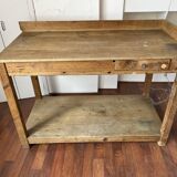 Raw wood workbench