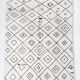 Berber carpet Beni Ouarain with black diamonds 296x187cm