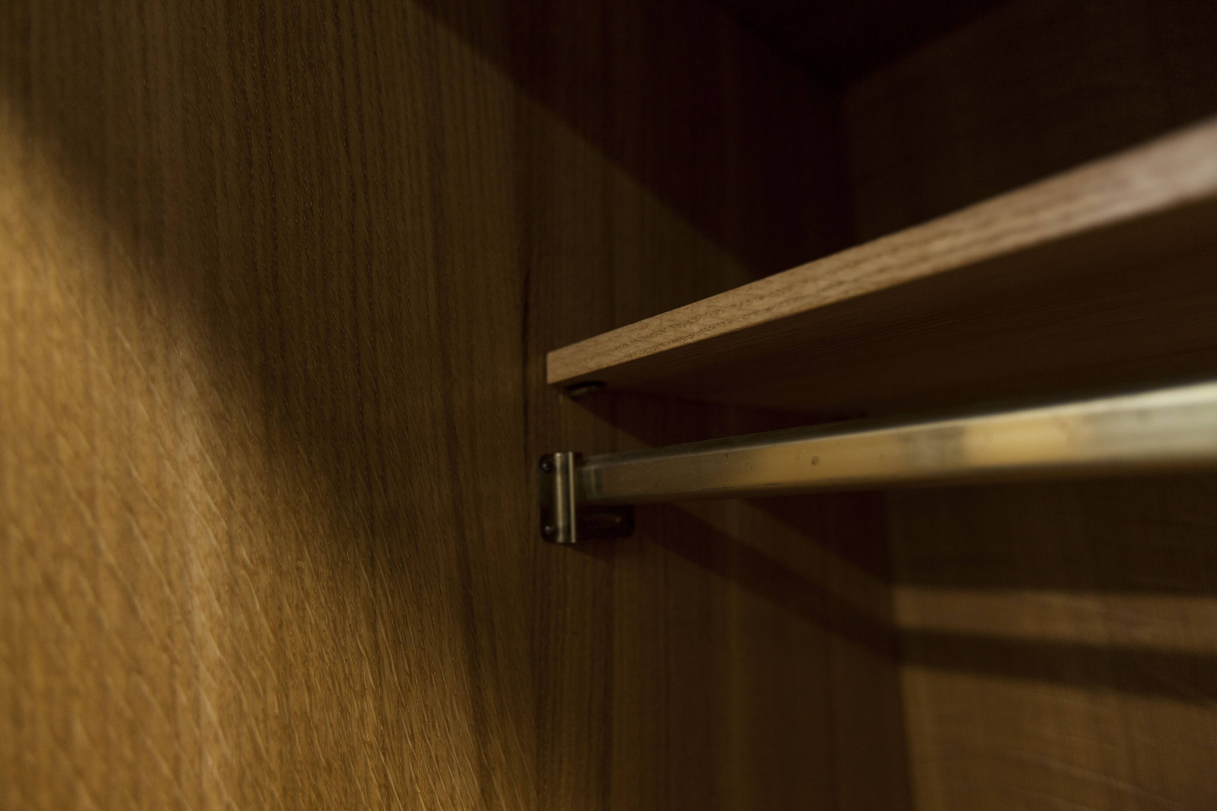 Scandinavian 3-door wardrobe in blond teak