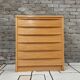 Vintage Scandinavian wooden chest of drawers with 6 drawers from the 1970s.