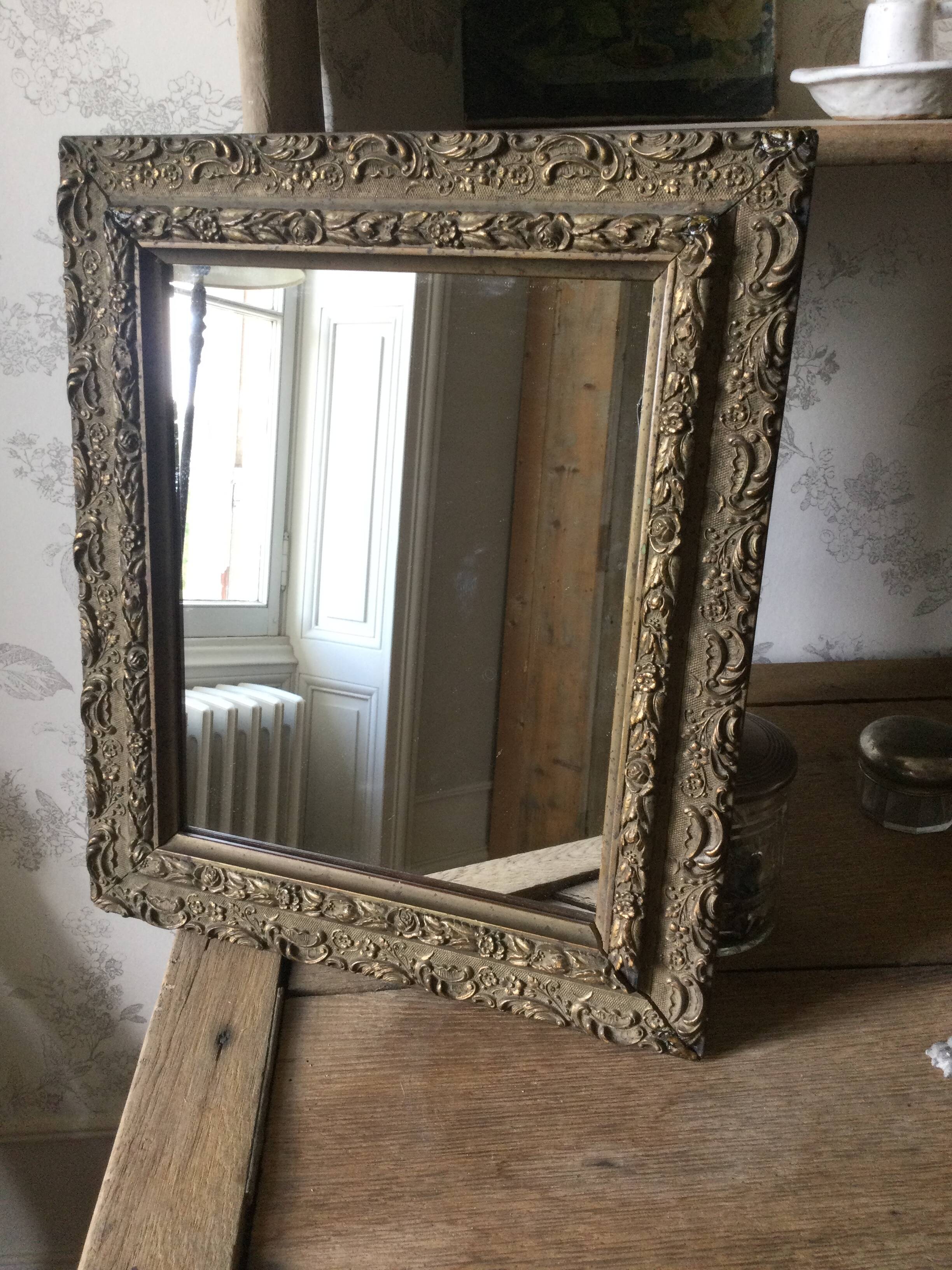 Antique gold mirror
