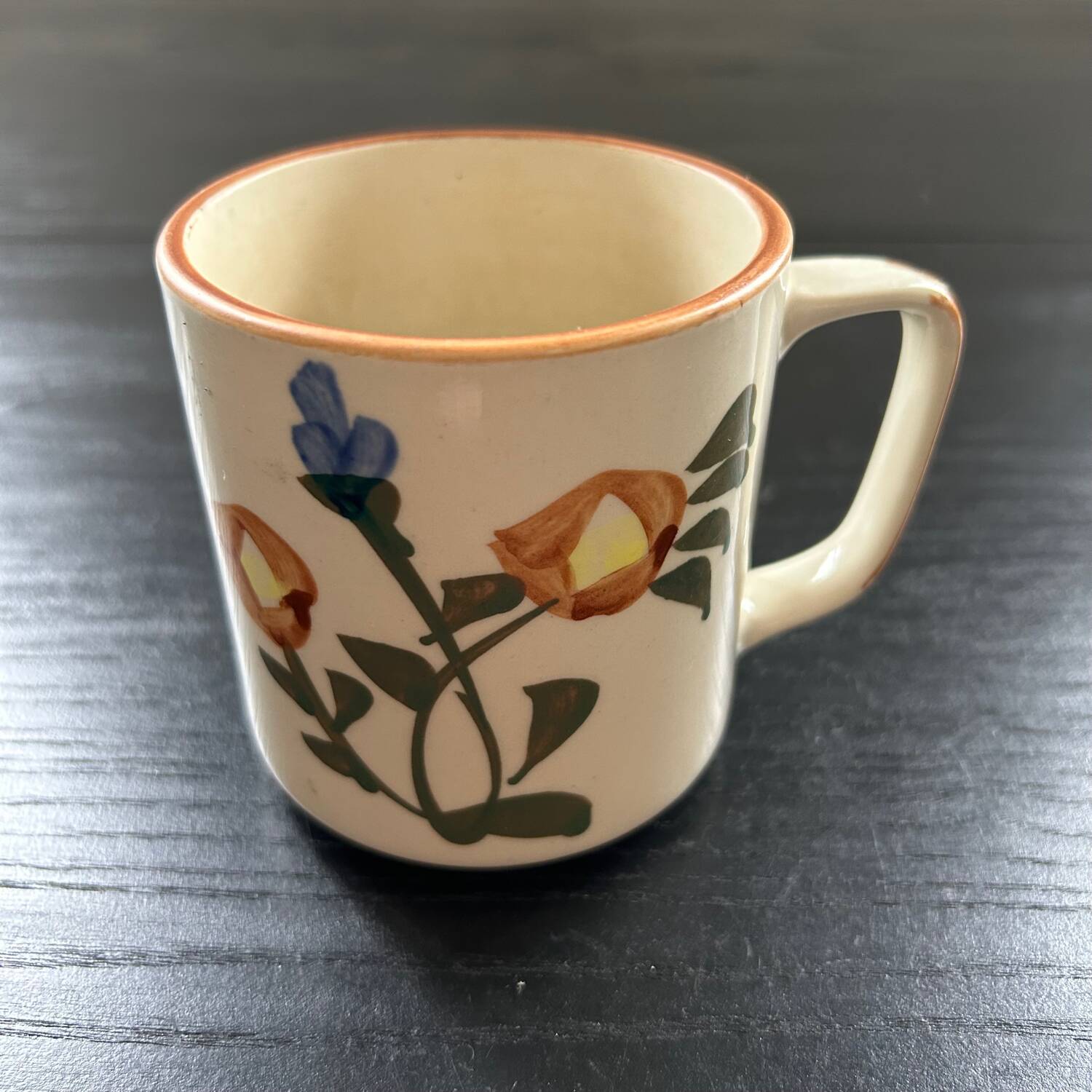 Set of 3 Sarreguemines cups and 1 mug