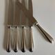 Set of 5 brasserie knives in silver display 1950