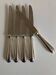 Set of 5 brasserie knives in silver display 1950