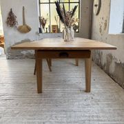 Table de ferme extensible en chêne massif