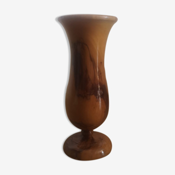 Vase style Médicis en bois d'olivier