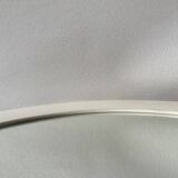 Vintage round white plastic mirror