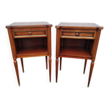 Pair of bedside drawer fluted feet