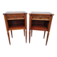 Pair of bedside drawer fluted feet