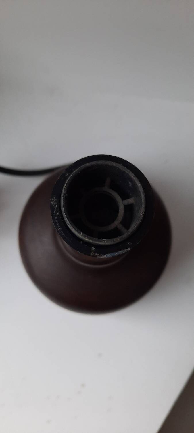 Small dark wooden lamp base