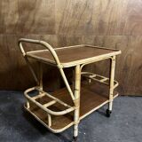 Bamboo serving trolley