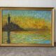Saint George Major at dusk, oil on canvas signed