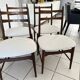 Suite 4 chaises Teck par Wilkhan pour Georg Leowald  Allemagne 1960