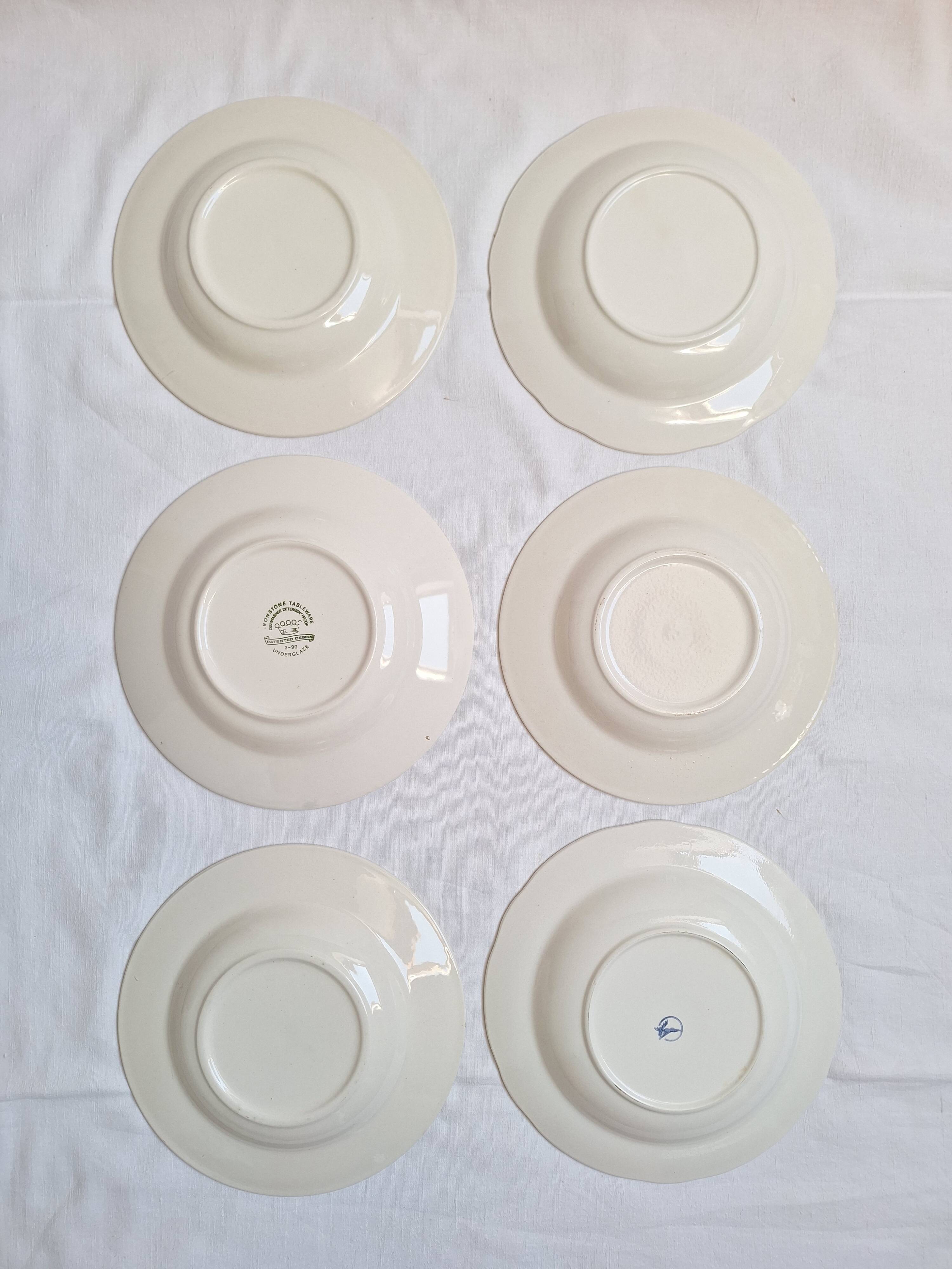 Assiettes creuses bleues paysage
