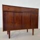 Vintage danish mid century rosewood sliding door cabinet 1960s