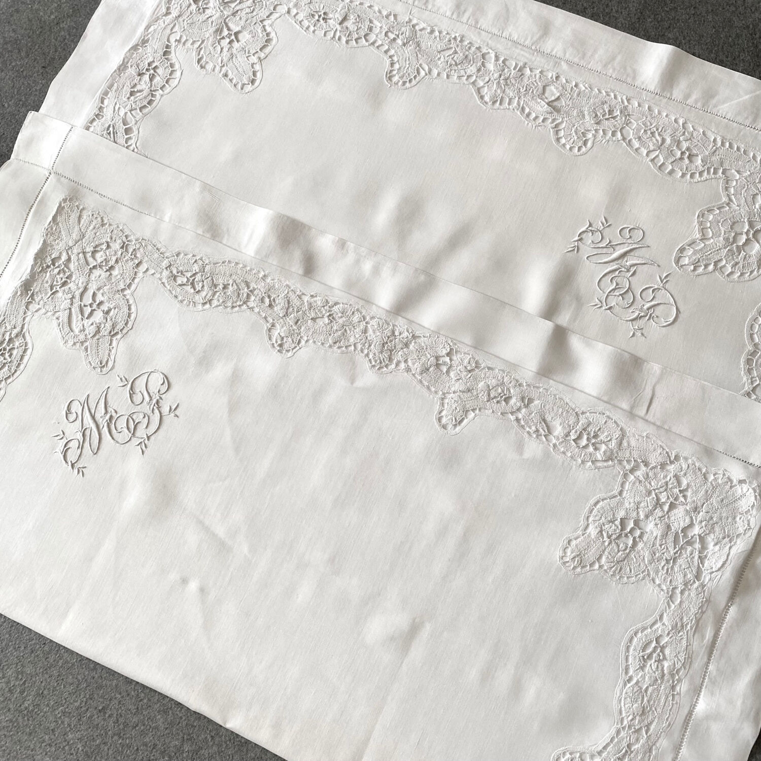 Pair of old pillowcases