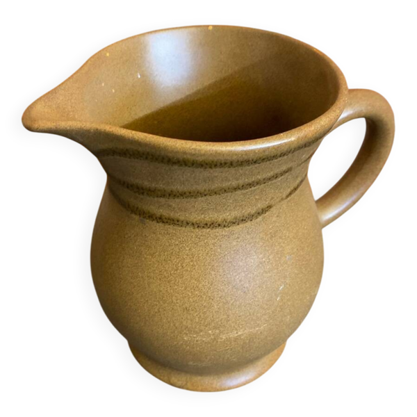 Pichet ancien sarreguemines céramique beige années 70 vintage