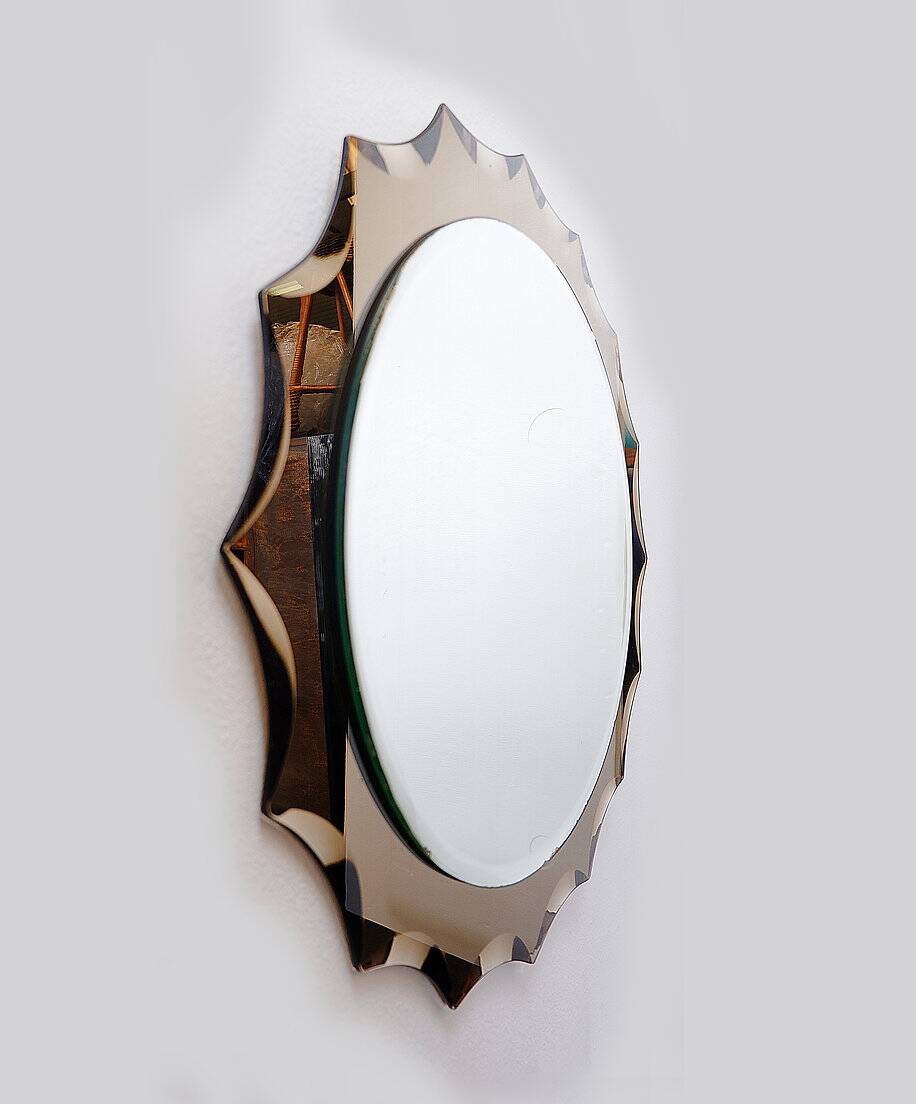 Miroir mural style Cristal Art, années 1960