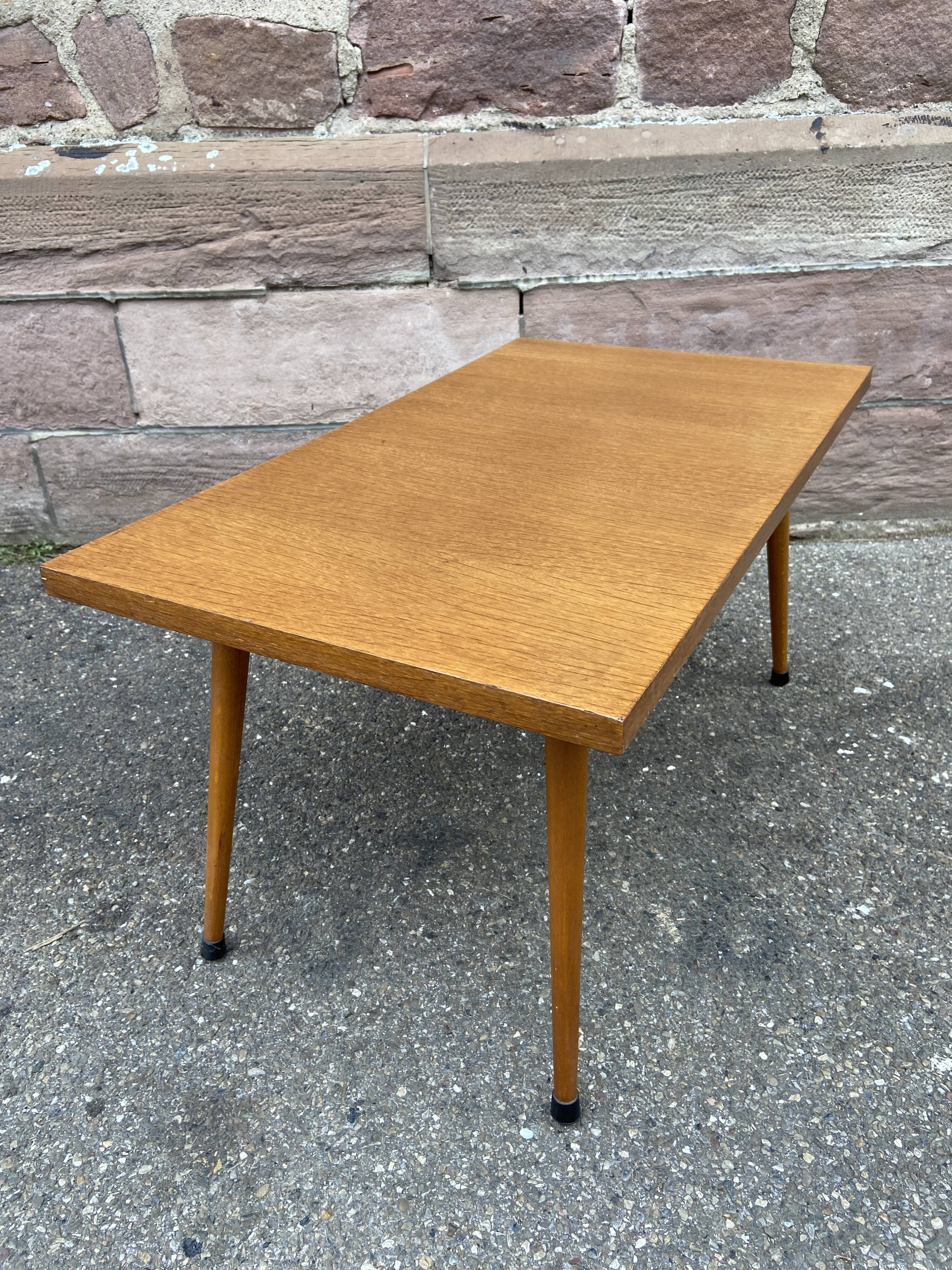 coffee table Formica French laminate vintage design 1960 Scandinavian base