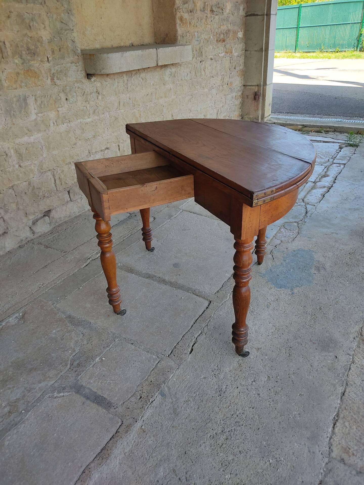 Demi-lune console table