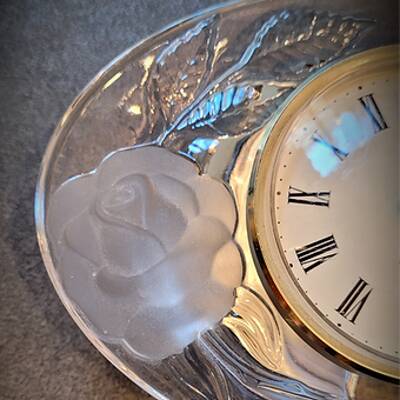 Vintage quartz crystal alarm clock