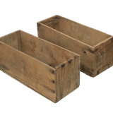 Old wood storage boxes