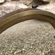 Golden classic mirror oval wood 50x65cm