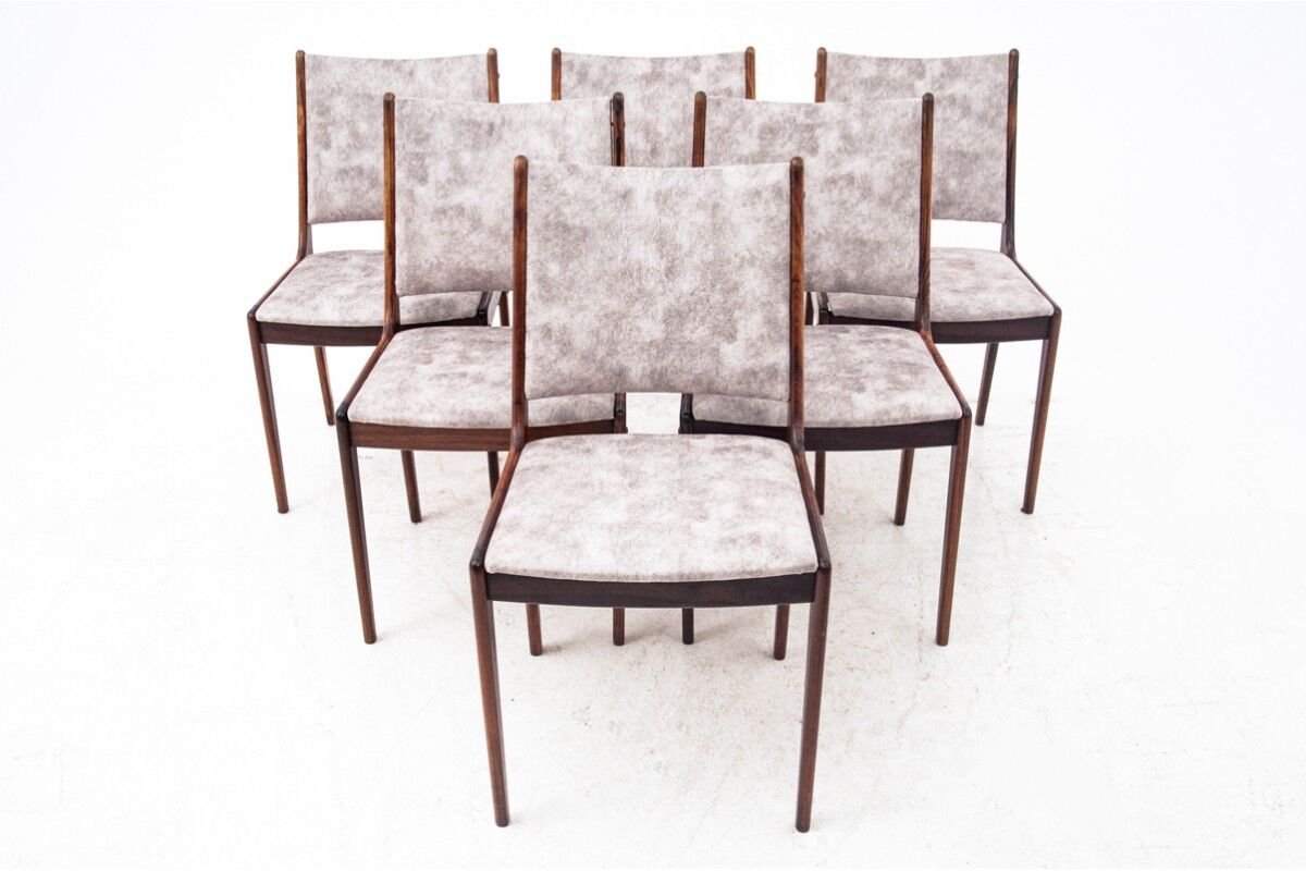 Set of 6 teak chairs, Uldum Mobelfabrik, Denmark, 1960s