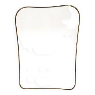 Large Italian mirror from the 1950s, 71x55 cm.