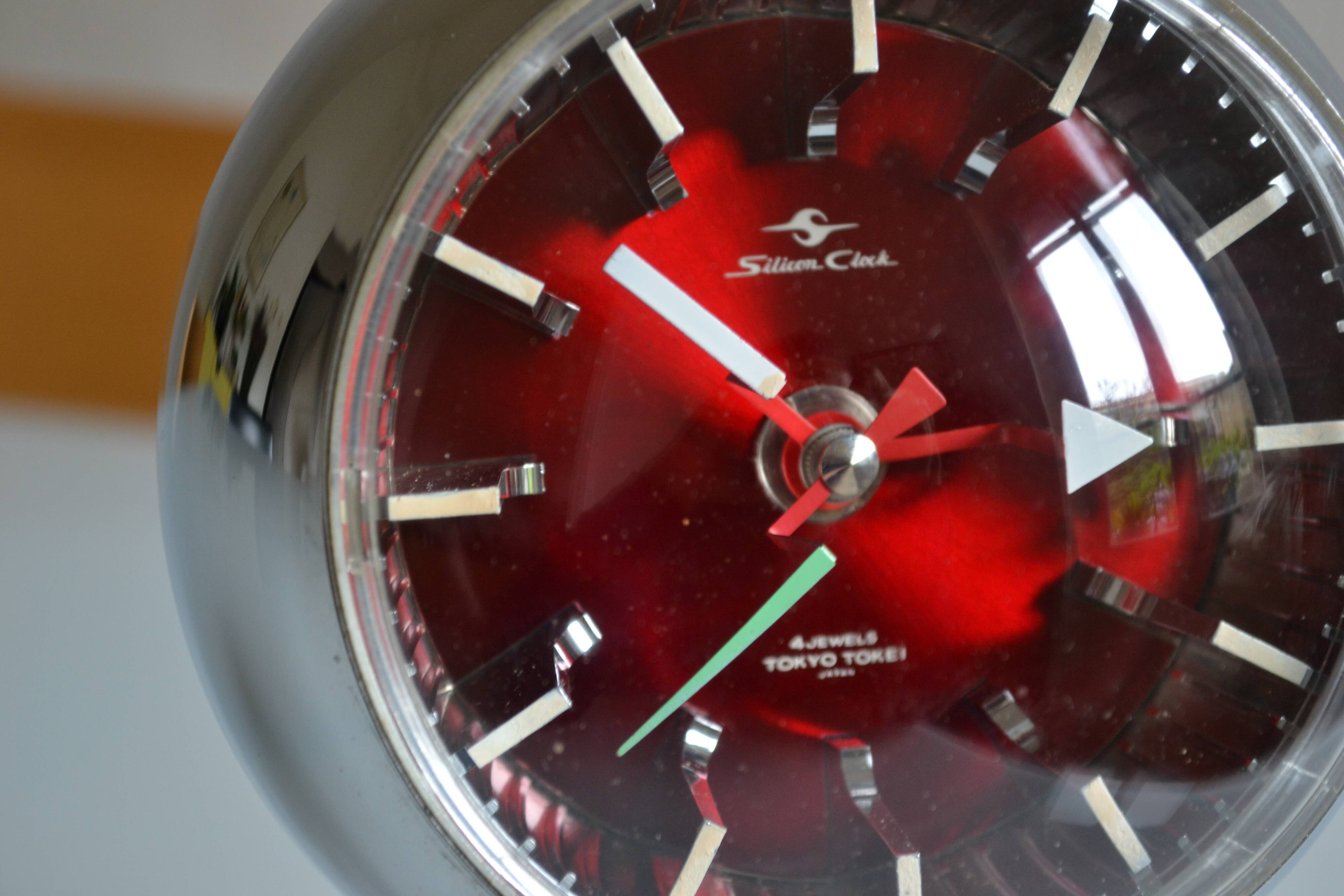 70s デッドストック TOKYO TOKEI ミッドセンチュリー 時計 Tokyo Tokei 4 jewels vintage space age japan clock 1970 tulip foot