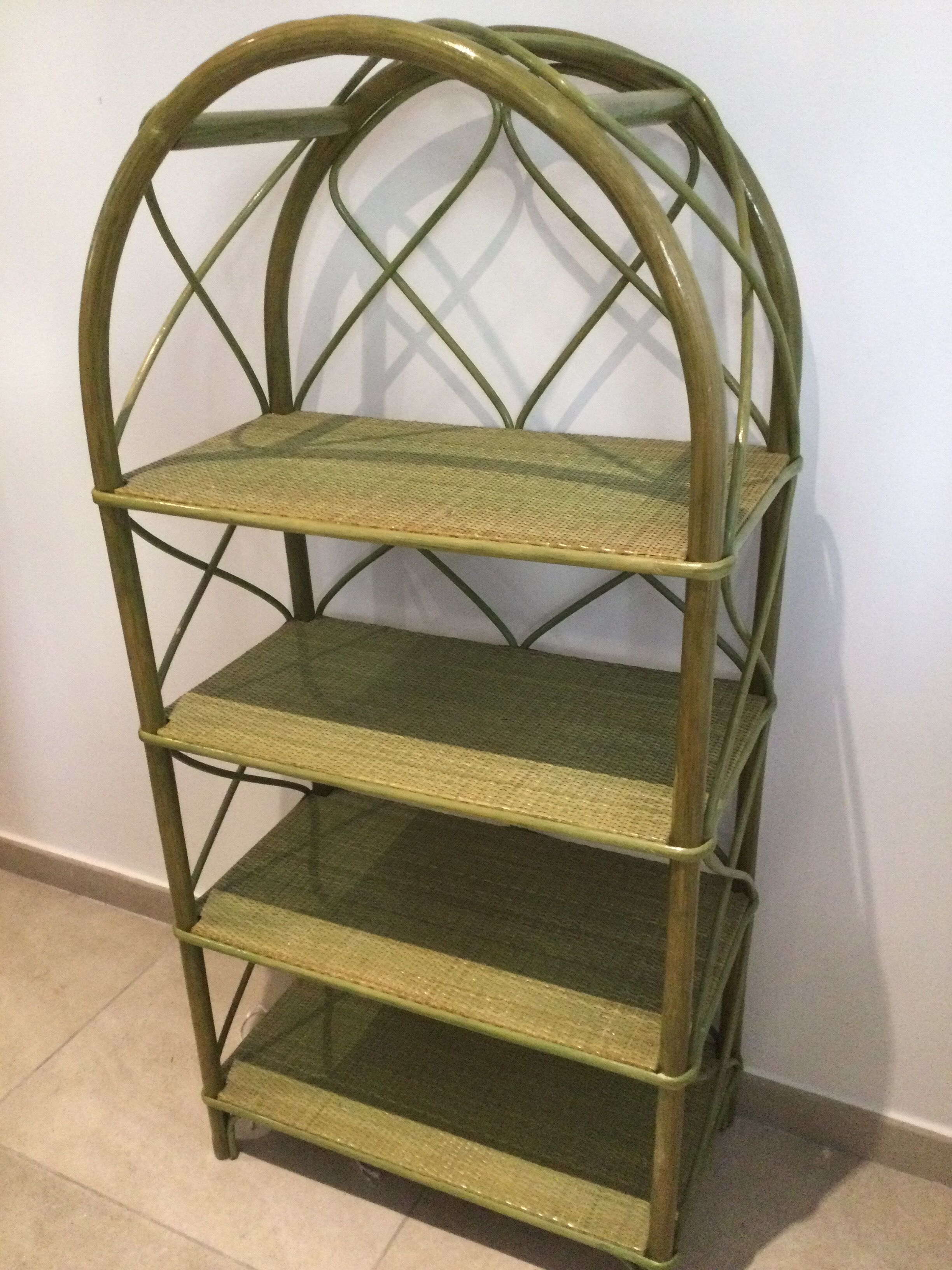 Vintage rattan shelf