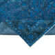 Hand-knotted antique turkish 1980s 146 cm x 263 cm blue rug
