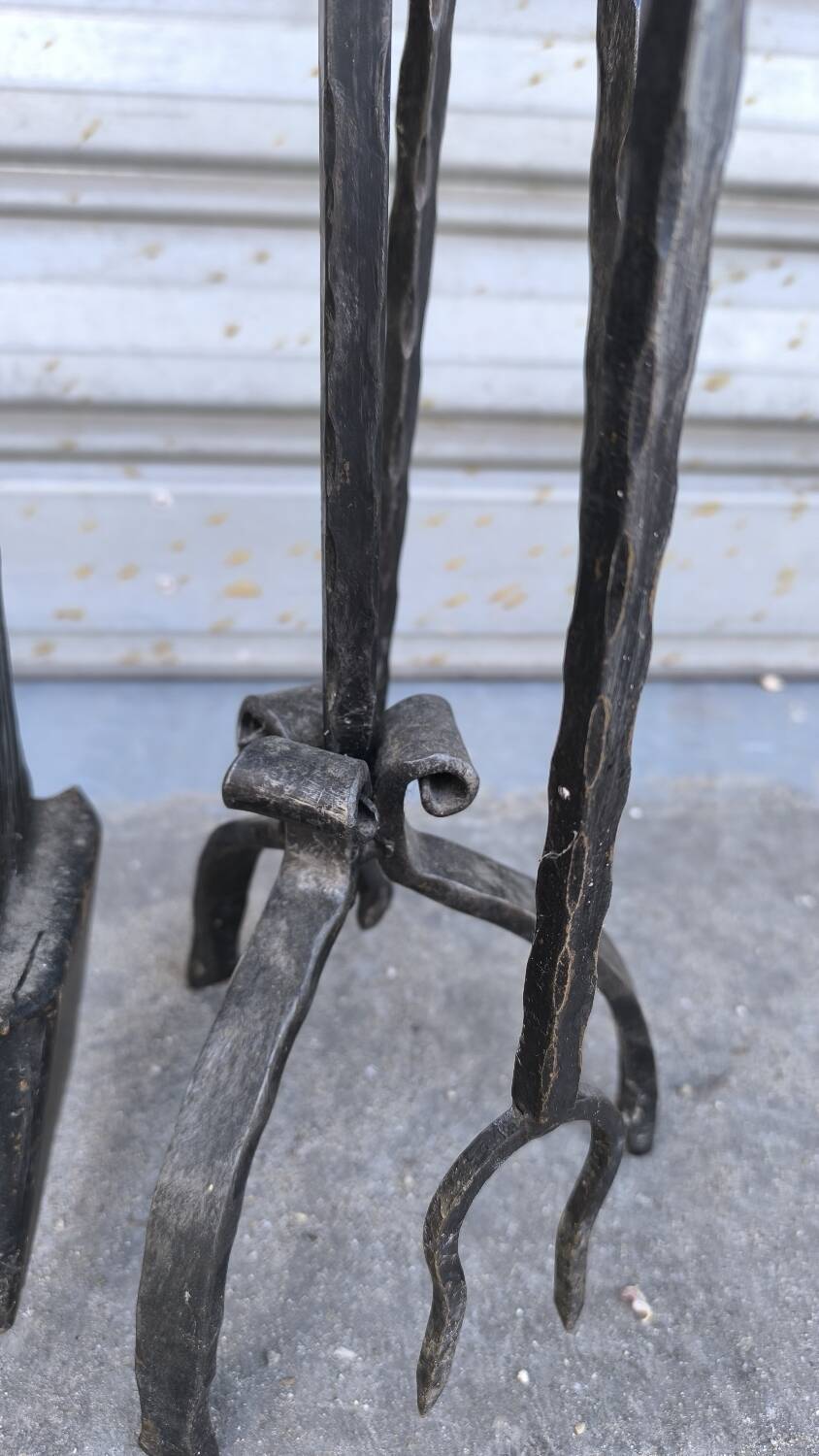 Wrought iron fireplace set 1960