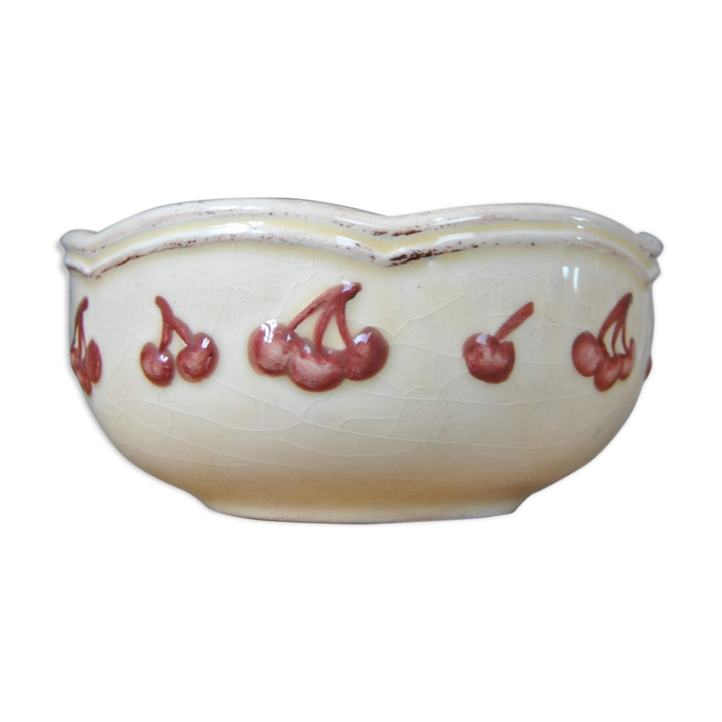 Ceramic bowl cherry décor