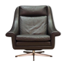 Fauteuil cuir 60 70 vintage, aage christensen