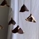 Small suspension in organic teak hat D30 H20