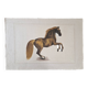 La Roche Laffitte (Born in 1943) - Watercolour drawing on fabric - Horse