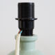 Pied de lampe, ancienne bouteille en verre peint