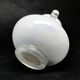Modernism vase, white and transparent glass, HSG Tarnowiec, Poland, 1970s