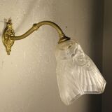 Brass and glass wall lamp from the 1920s