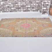 Orange & Beige Turkish Vintage Rug sku 2555