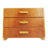 Boîte en bois avec tiroirs, boîte à bijoux années 1960