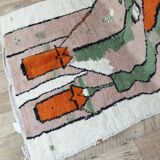 Handmade wool Berber rug 272 X 148 CM