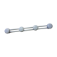 White lacquered metal hook, 4 hooks, industrial style