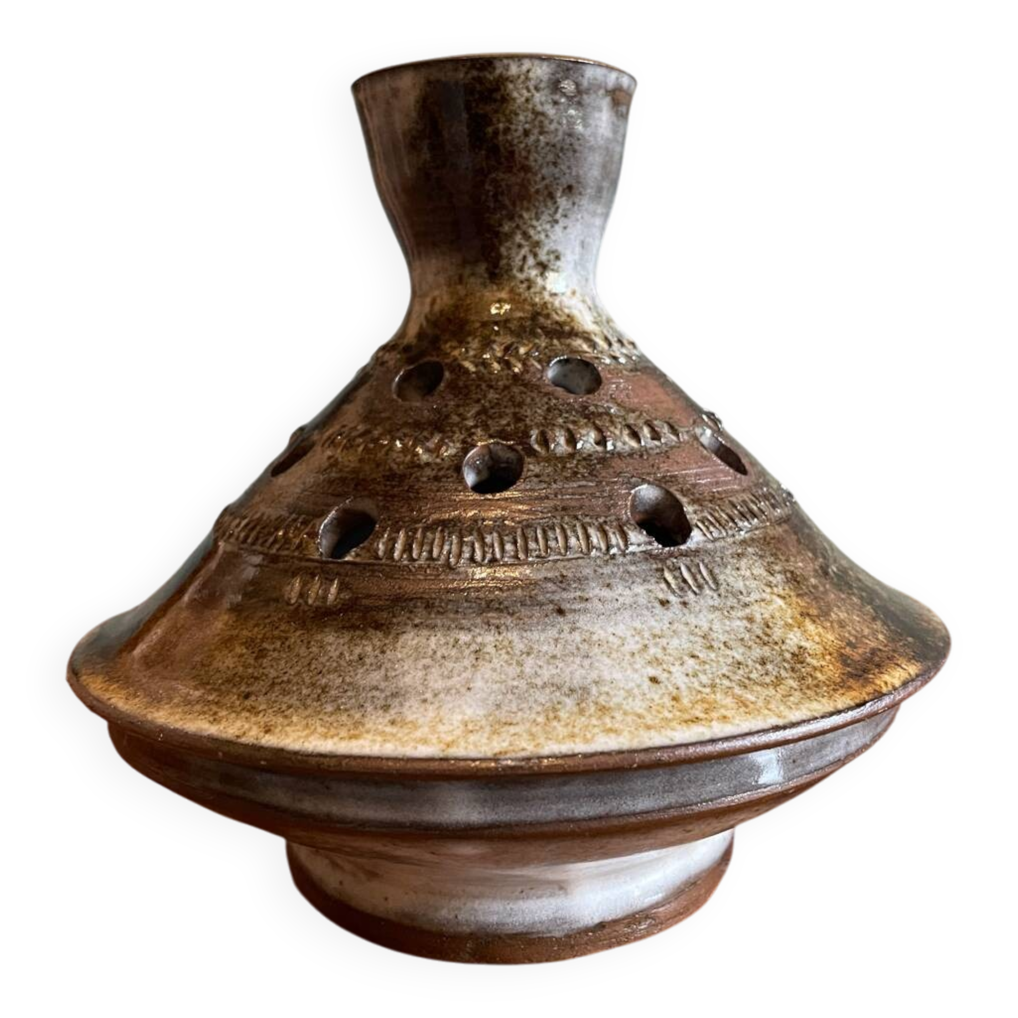 Stoneware flower vase sign